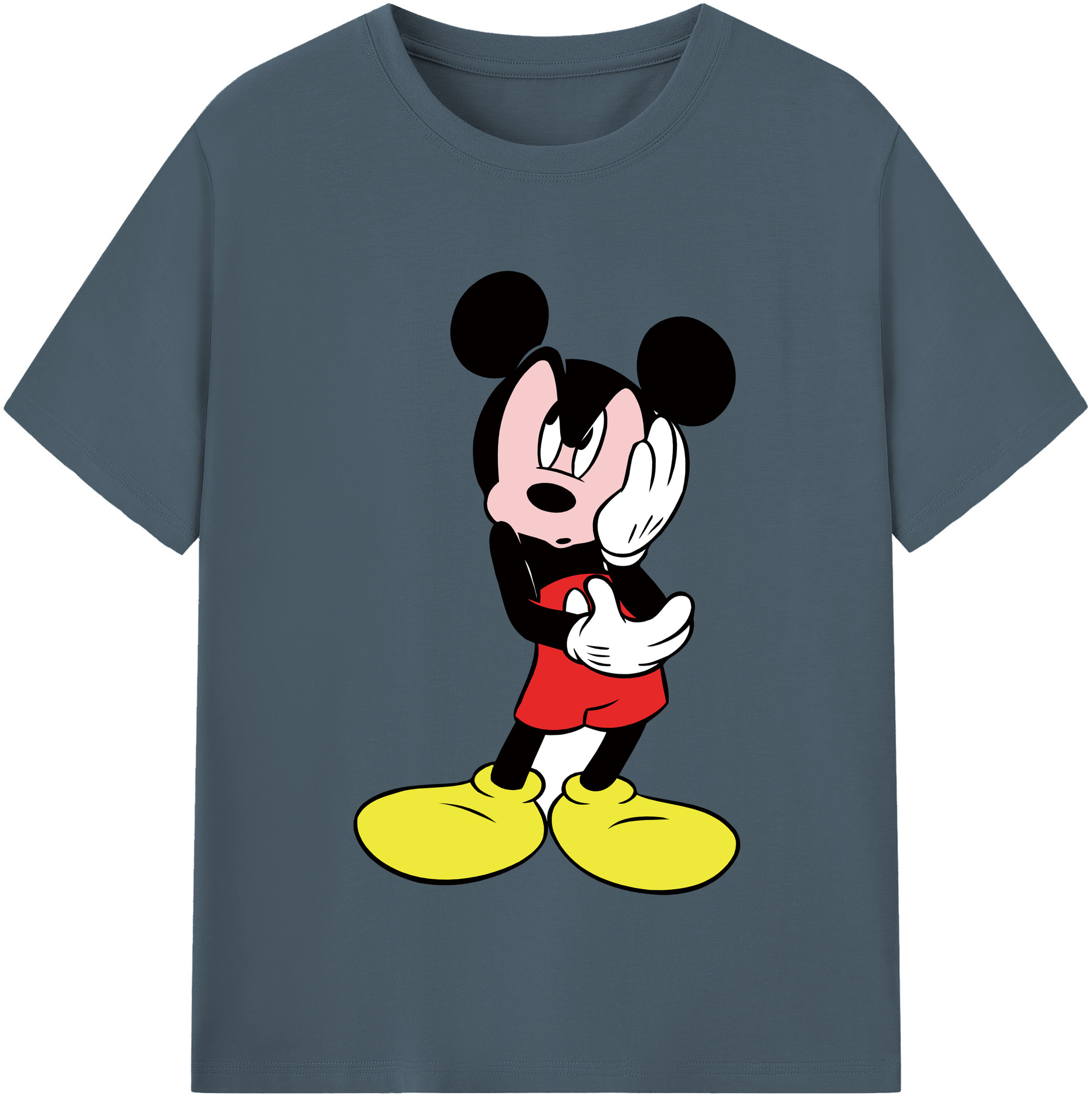 （画像用） ミッキーマウス Mickey Mouse 綿100％半袖Tシャツ（フロントプリント）